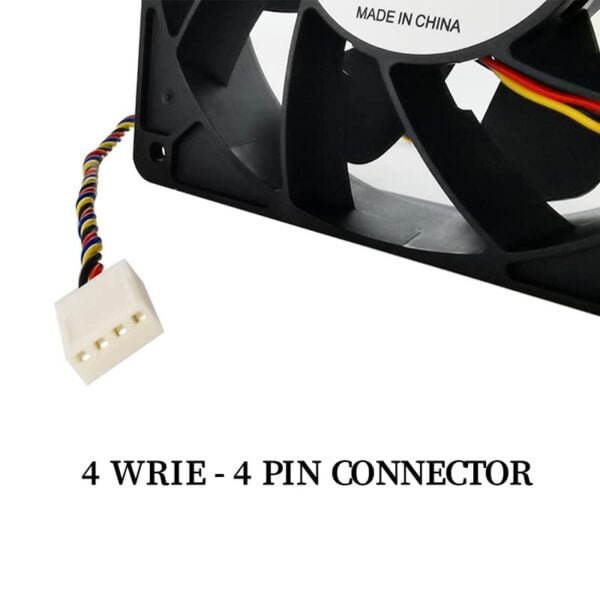 120mm Cooling Miner Fan High Speed Dual Ball Bearing Bitcoin(BTC) Mining Machine Fan, Asic Antminer Replacement Fan for Bitmain S19, L7, S9, L3+, K7, KA3, Z15, D9, E9 Mining Rig, 4Pin - 2 Pack - Image 6