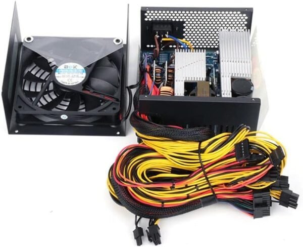 2000W Mining Power Supply PC Power PSU Supports 8 GPU Miner Rig, ATX 12V Multi-Channel Computer Mining Power Supply for ETH Bitcoin Ethereum (110V-220V) - Image 7