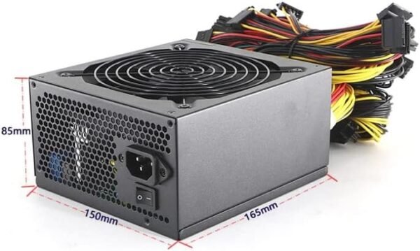 2000W Mining Power Supply PC Power PSU Supports 8 GPU Miner Rig, ATX 12V Multi-Channel Computer Mining Power Supply for ETH Bitcoin Ethereum (110V-220V) - Image 5