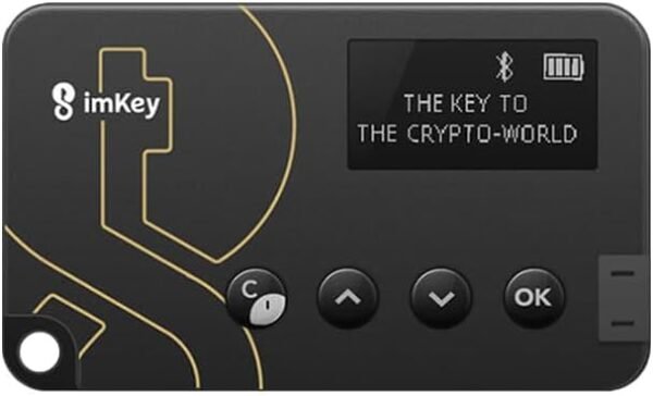 WeToshi imKey Pro Crypto Hardware Wallet Cryptocurrency Offline Cold Storage, Invest by imToken Secure EVM Chains Layer2 Bitcoin, Ethereum, EOS, TRX, CKB, BCH, LTC, KSM, DOT