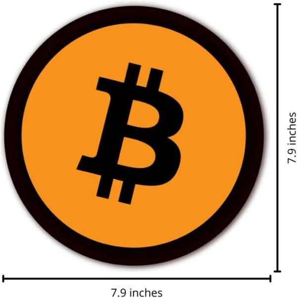Bitcoin Crypto Round Mouse Pad, Non-Slip Rubber Base Mousepad for Laptop Computer PC Office Home - Image 2