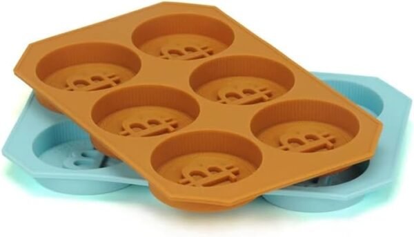 New 2024 1 Pcs DIY Cake Mold, Cake Mould DIY Bitcoin Virtual Coin Silicone Chocolate Baking Cake Mold For Making Cake Ice Cubes Chocolate Tray Mold Decoration Kitchen Accessories Creative Gift - Image 2