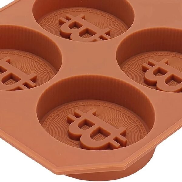 New 2024 1 Pcs DIY Cake Mold, Cake Mould DIY Bitcoin Virtual Coin Silicone Chocolate Baking Cake Mold For Making Cake Ice Cubes Chocolate Tray Mold Decoration Kitchen Accessories Creative Gift - Image 6