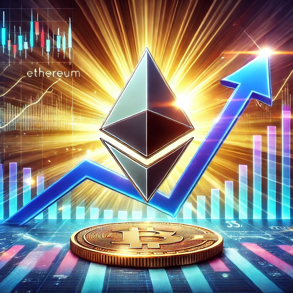 DALL·E 2024 11 28 16.25.05 A professional digital illustration showing Ethereums logo breaking throu