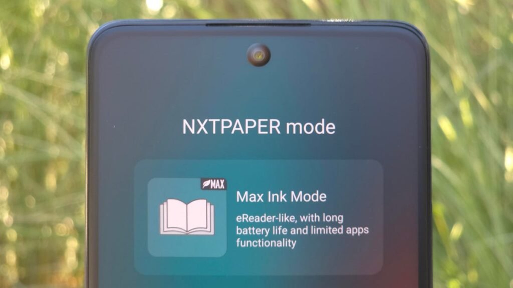 nxtpaper mode screen and matte finish