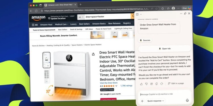 I let Edge’s Copilot Mode buy me a new space heater – here’s how the AI browser did I let Edge’s Copilot Mode buy me a new space heater – here’s how the AI browser did