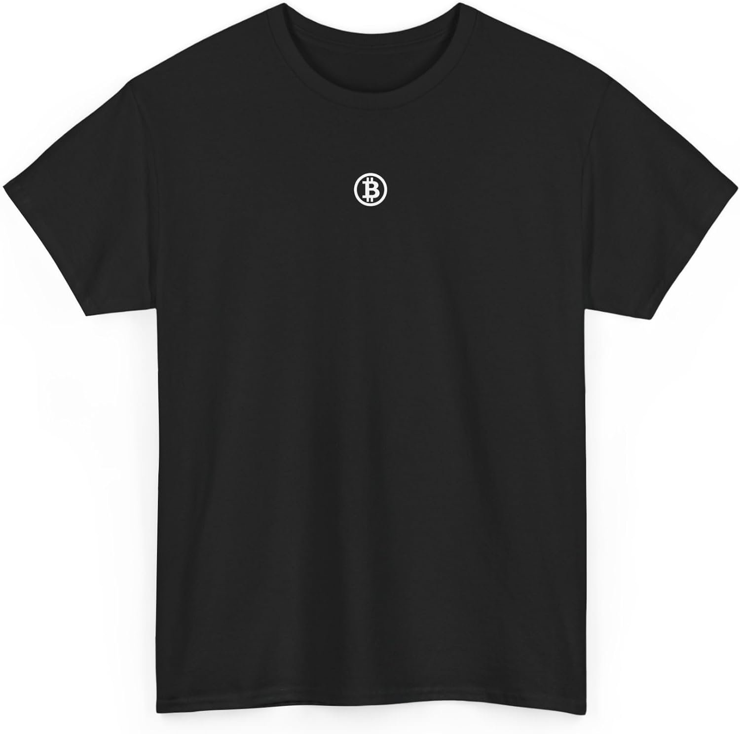 GENERIC Unisex-Adult Purple Short Sleeve Crew Collar Solid T-Shirt, Bitcoin T-Shirt