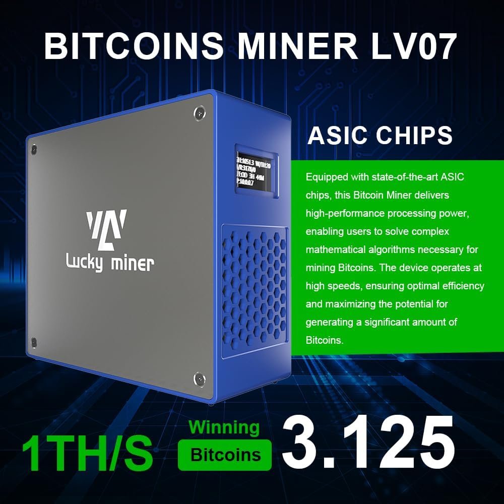 Bitcoins Miner Solo Lottery Miner 2.4G WiFi SHA-256 BM1366 Latest Upgrade Model V7 1TH/S Crypto BTC Miner Asic Chip Home Use Machine - Image 3