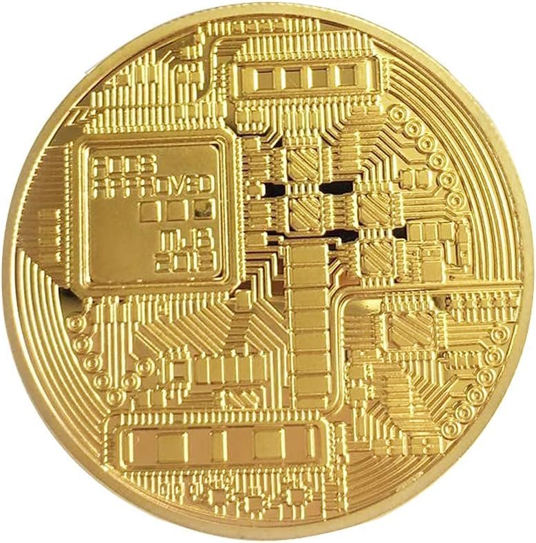 10 Pcs Bitcoin Coin Souvenir with Coin Case, Physical Bitcoin Collection, Gold Plated Bitcoin for Commemoration, Crypto Currency Coin BTC for Gift, Gold Bitcoin Tokens - Image 5