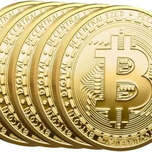 5PCS,Bitcoin souvenir, gold Bitcoin token (Bitcoin, 5) 5PCS,Bitcoin souvenir, gold Bitcoin token (Bitcoin, 5)