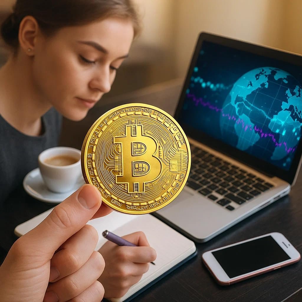 20 PCS Gold Plated Bitcoin Coin - 40mm Diameter, 3mm Thickness, 24K Gold Cryptocurrency Collectible with Clear Protective Case - Ideal for Blockchain Enthusiasts, Home Decor, and Office Gifts (Gold) - Image 5