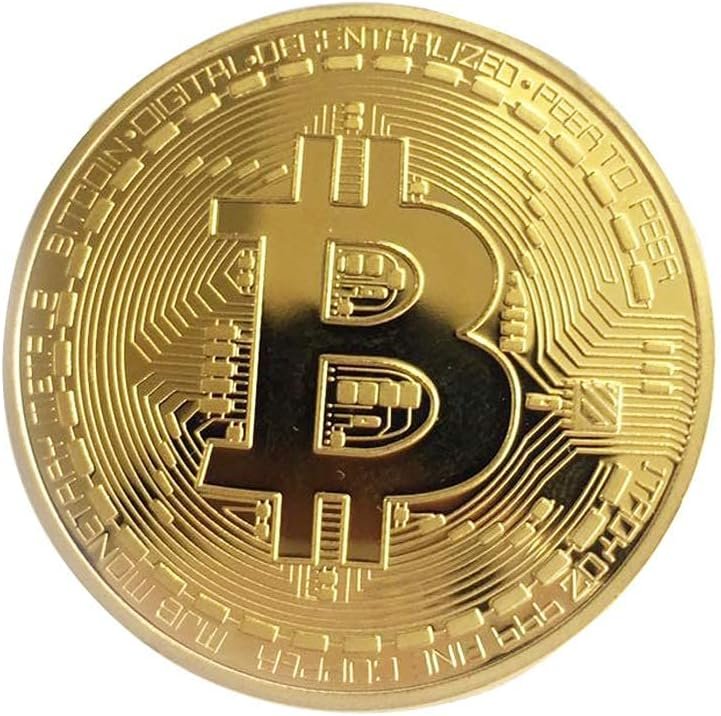 10 Pcs Bitcoin Coin Souvenir with Coin Case, Physical Bitcoin Collection, Gold Plated Bitcoin for Commemoration, Crypto Currency Coin BTC for Gift, Gold Bitcoin Tokens - Image 3