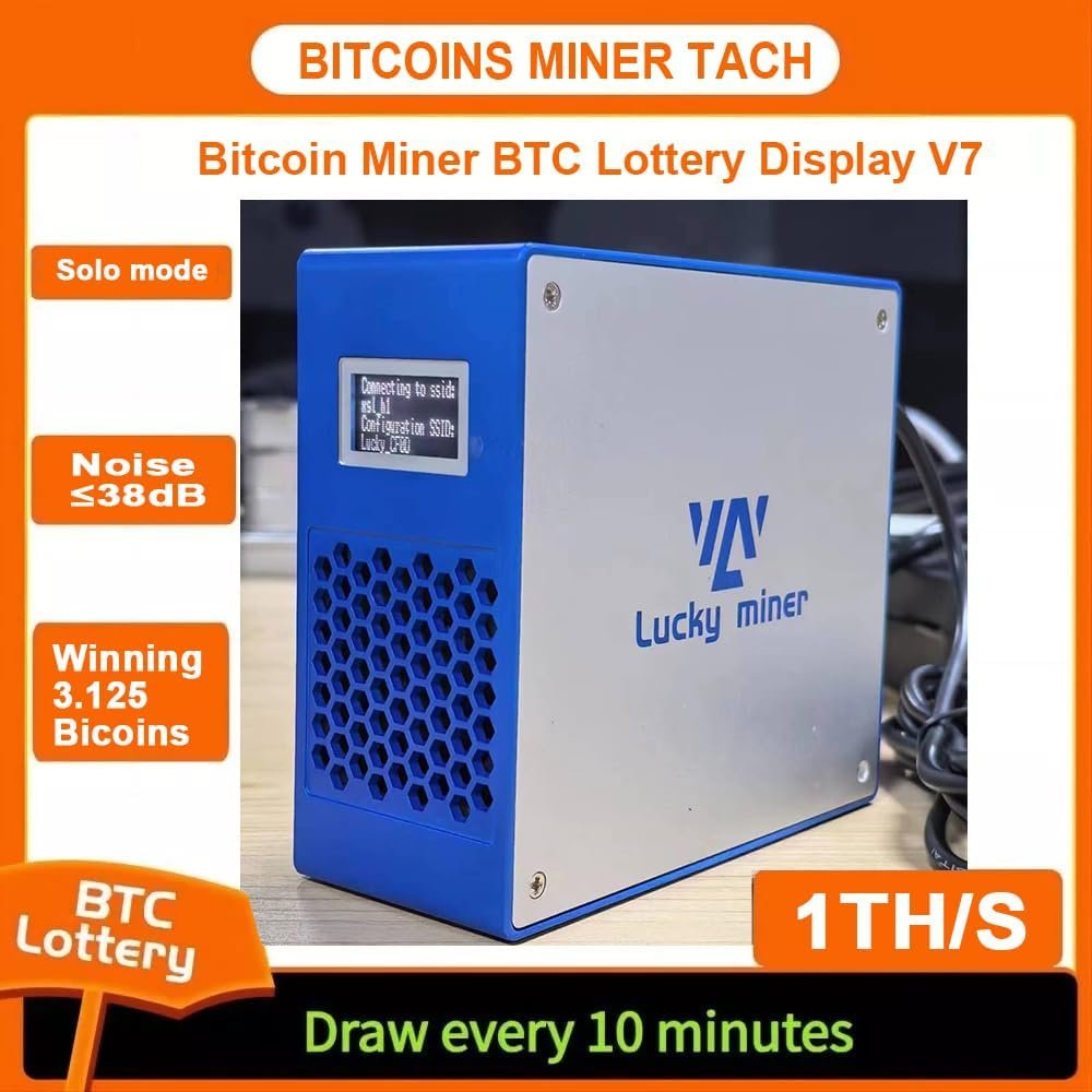 Bitcoins Miner Solo Lottery Miner 2.4G WiFi SHA-256 BM1366 Latest Upgrade Model V7 1TH/S Crypto BTC Miner Asic Chip Home Use Machine - Image 6