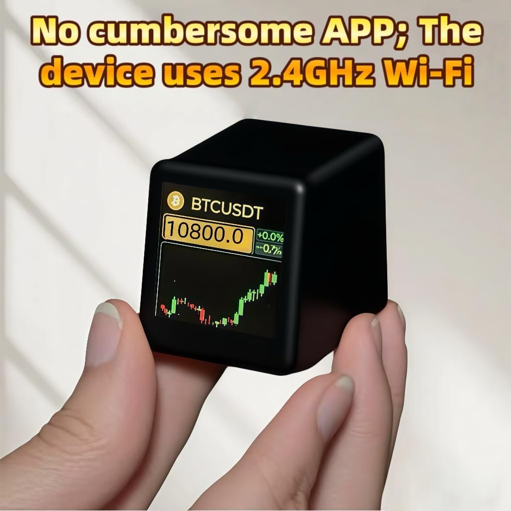 Bitcoin Stock Ticker, Digital Clock with Weather, Temperature, and Humidity Display. A Creative Gift for Husband, Boyfriend, or Women - Image 8