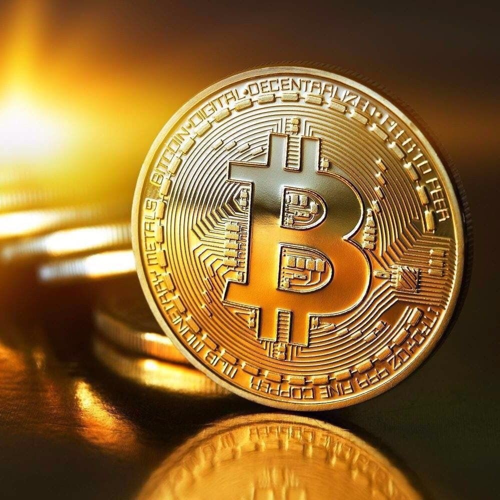 5PCS,Bitcoin souvenir, gold Bitcoin token (Bitcoin, 5) - Image 2