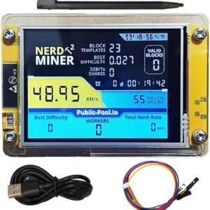 Bitcoins Miner USB Miner V2 ESP32 Hashrate 49K/S 2.8 Inch Smart Display Crypto Solo Lottery Miner Solo Mining Machine Bitcoins Miner USB Miner V2 ESP32 Hashrate 49K/S 2.8 Inch Smart Display Crypto Solo Lottery Miner Solo Mining Machine