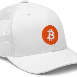 Bitcoin Hat – Crypto – Symbolize Your Allegiance – Trucker Cap – Gifts for him One Size, White, White, One Size