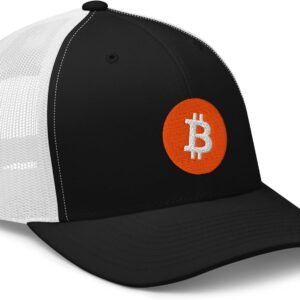 Bitcoin Hat – Crypto – Symbolize Your Allegiance – Trucker Cap – Gifts for him One Size, Black/White, Black/ White, One Size
