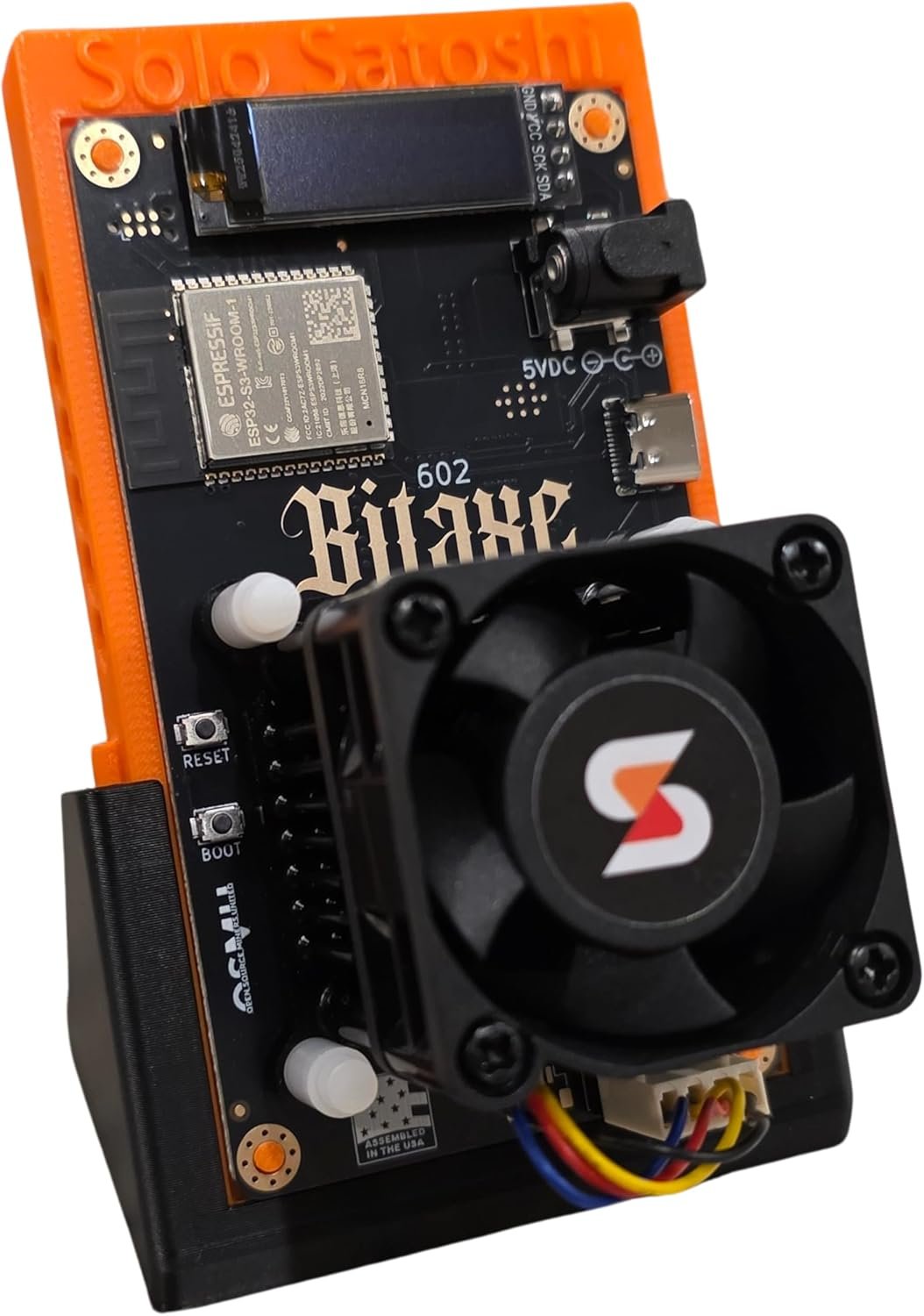 Bitaxe Gamma 602 Bitcoin Solo Miner with Dark Horse Upgraded Heatsink - 1.2TH/s BM1370 ASIC, Wi-Fi, Plug & Play - Assembled in USA with All Accesories Included - Solo Satoshi