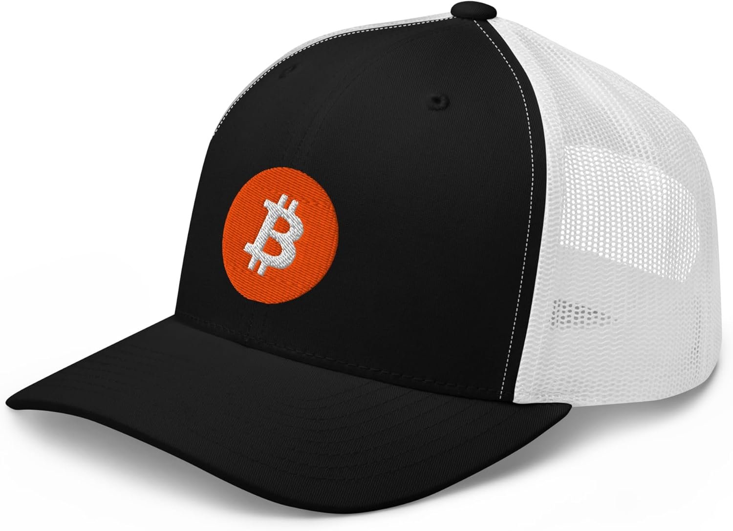 Bitcoin Hat - Crypto - Symbolize Your Allegiance - Trucker Cap - Gifts for him One Size, Black/White, Black/ White, One Size - Image 5