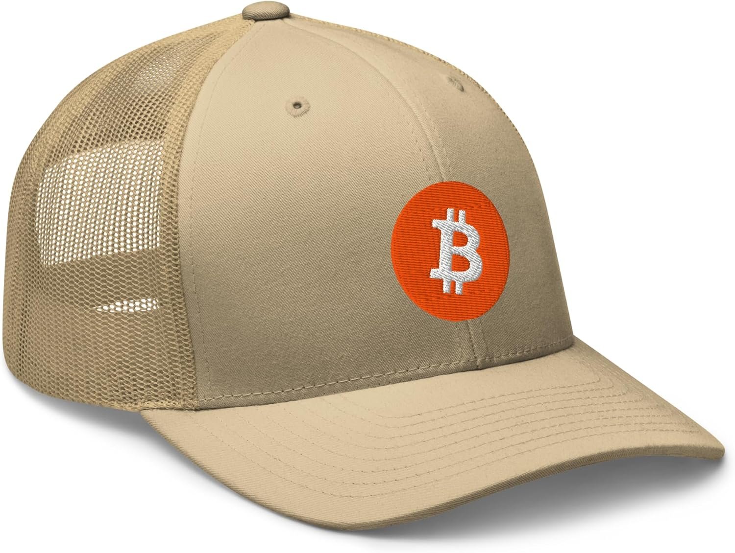 Bitcoin Hat - Crypto - Symbolize Your Allegiance - Trucker Cap - Gifts for him One Size, Khaki, Khaki, One Size