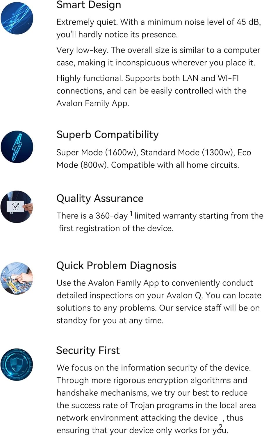 in US Stock Avalon Q 90TH/s Bitcoin Miner by New Canaan - 18.6J/TH 1674W ASIC Miner, Ultra-Quiet Home Mining Crypto Machine, 110V-240V, Included Original US Power Cord - Image 4