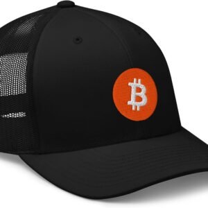 Bitcoin Hat – Crypto – Symbolize Your Allegiance – Trucker Cap – Gifts for him One Size, Black, Black, One Size