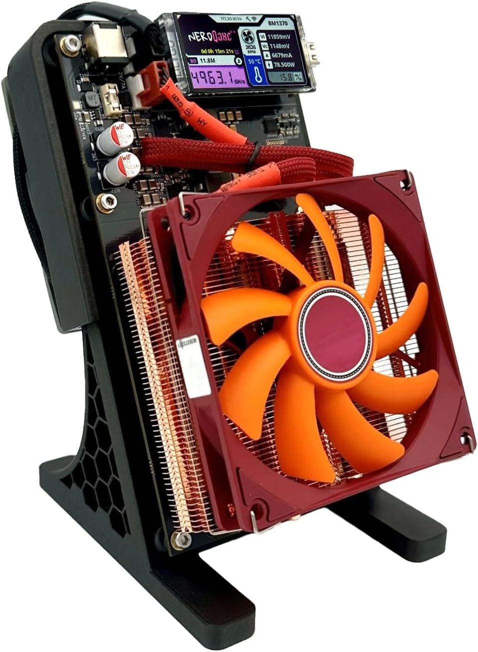 Bitcoins Miner 4.8TH/s NerdQaxe++ 4X BM1370 ASIC 2.4G WiFi 20W/TH BTC Lottery Crypto Miner with S21 Pro Asic Bitcoins Mining Machine Micro Silent Home Use