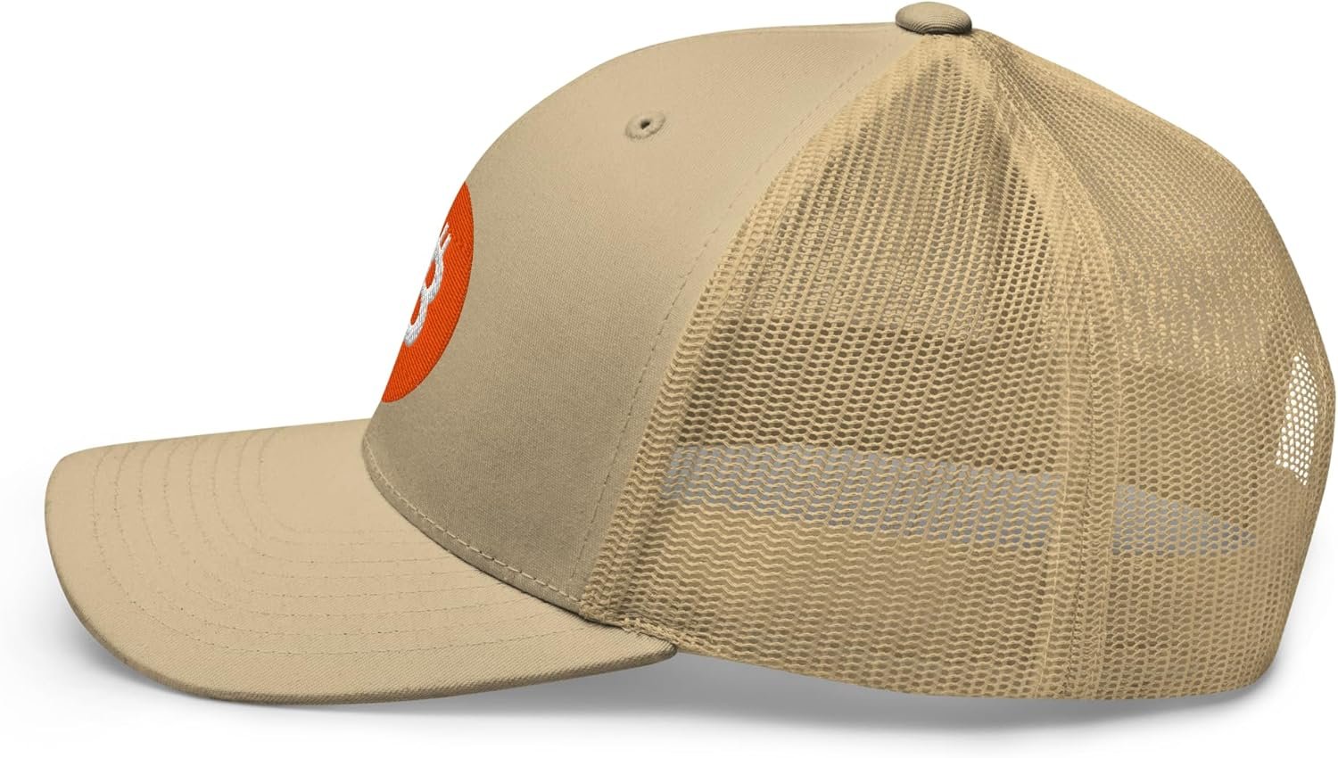 Bitcoin Hat - Crypto - Symbolize Your Allegiance - Trucker Cap - Gifts for him One Size, Khaki, Khaki, One Size - Image 4