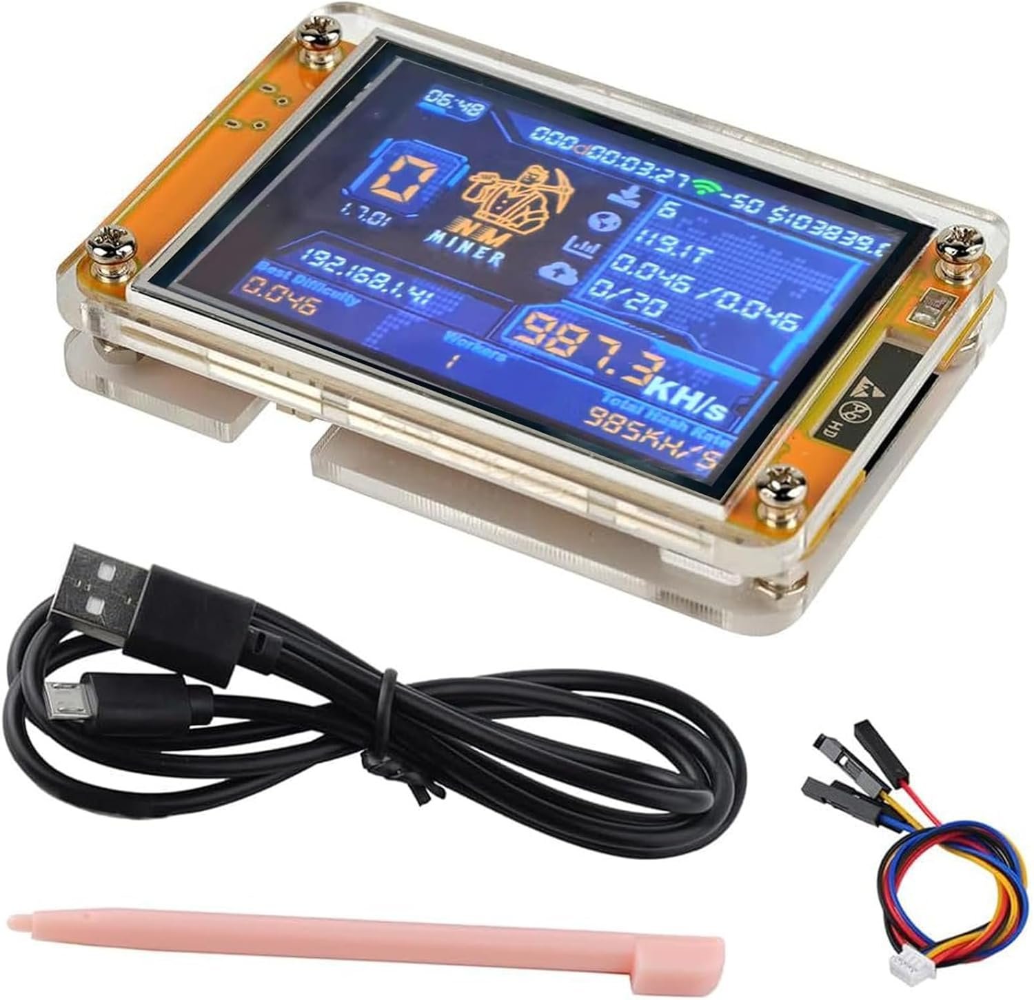 NM Miner 2.8" Screen | 980kh/s | Wi-Fi | ESP32 V2 | Open Source | Made in Europe | Plug and Play Bitcoin Miner