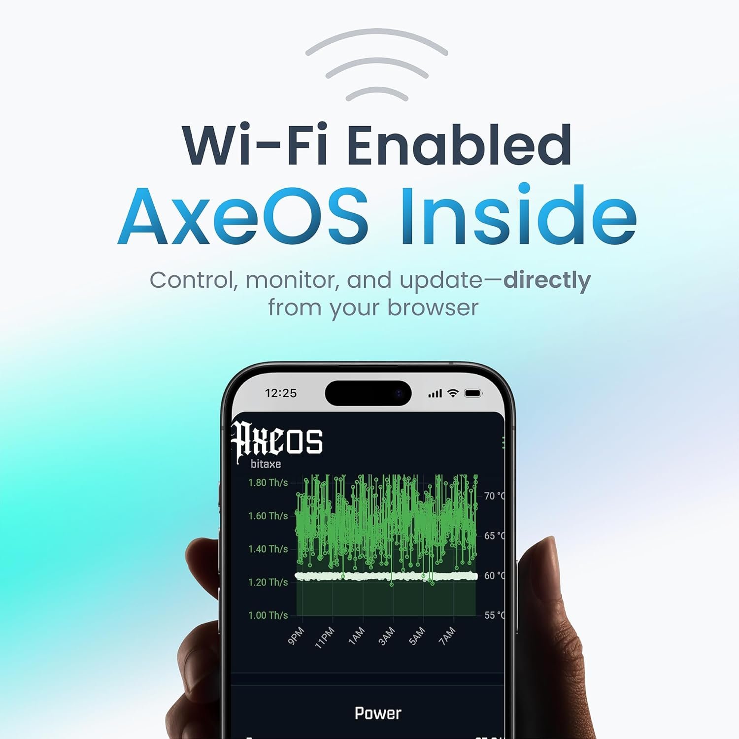 Bitaxe Gamma 601 ASIC Bitcoin Miner | 1.1 TH/s @ 18W | BM1370 Chip (Antminer S21 Pro) | Wi-Fi | USB-C | AxeOS | Open Source | Made in Europe | Incl. Power Supply & Stand - Image 5