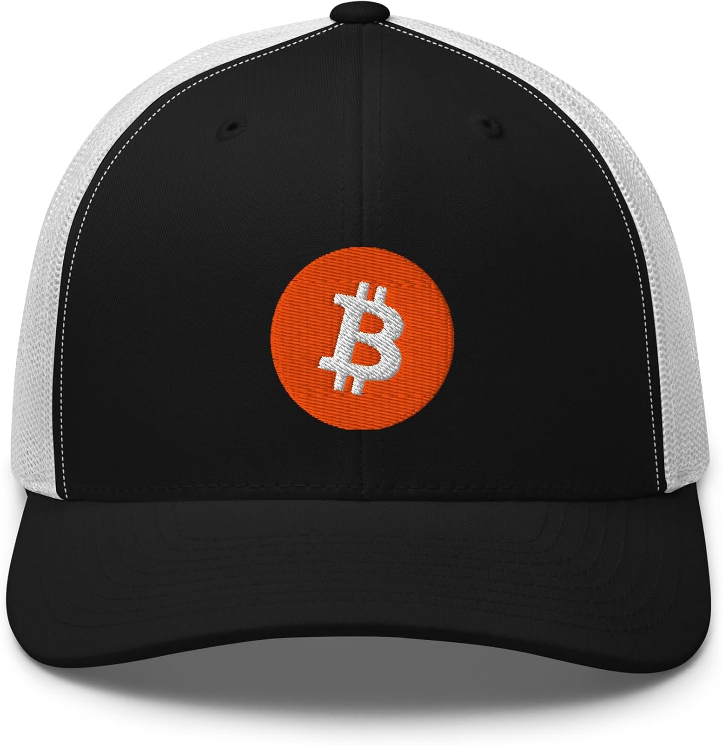 Bitcoin Hat - Crypto - Symbolize Your Allegiance - Trucker Cap - Gifts for him One Size, Black/White, Black/ White, One Size - Image 6