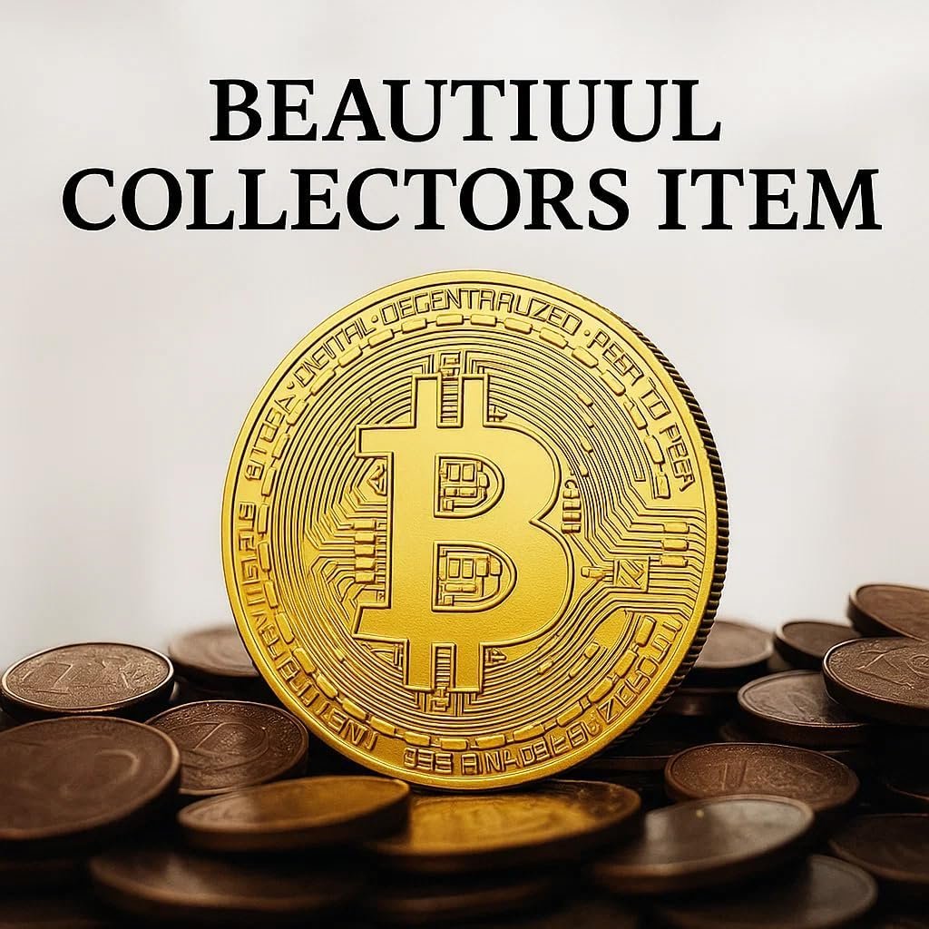 20 PCS Gold Plated Bitcoin Coin - 40mm Diameter, 3mm Thickness, 24K Gold Cryptocurrency Collectible with Clear Protective Case - Ideal for Blockchain Enthusiasts, Home Decor, and Office Gifts (Gold) - Image 4