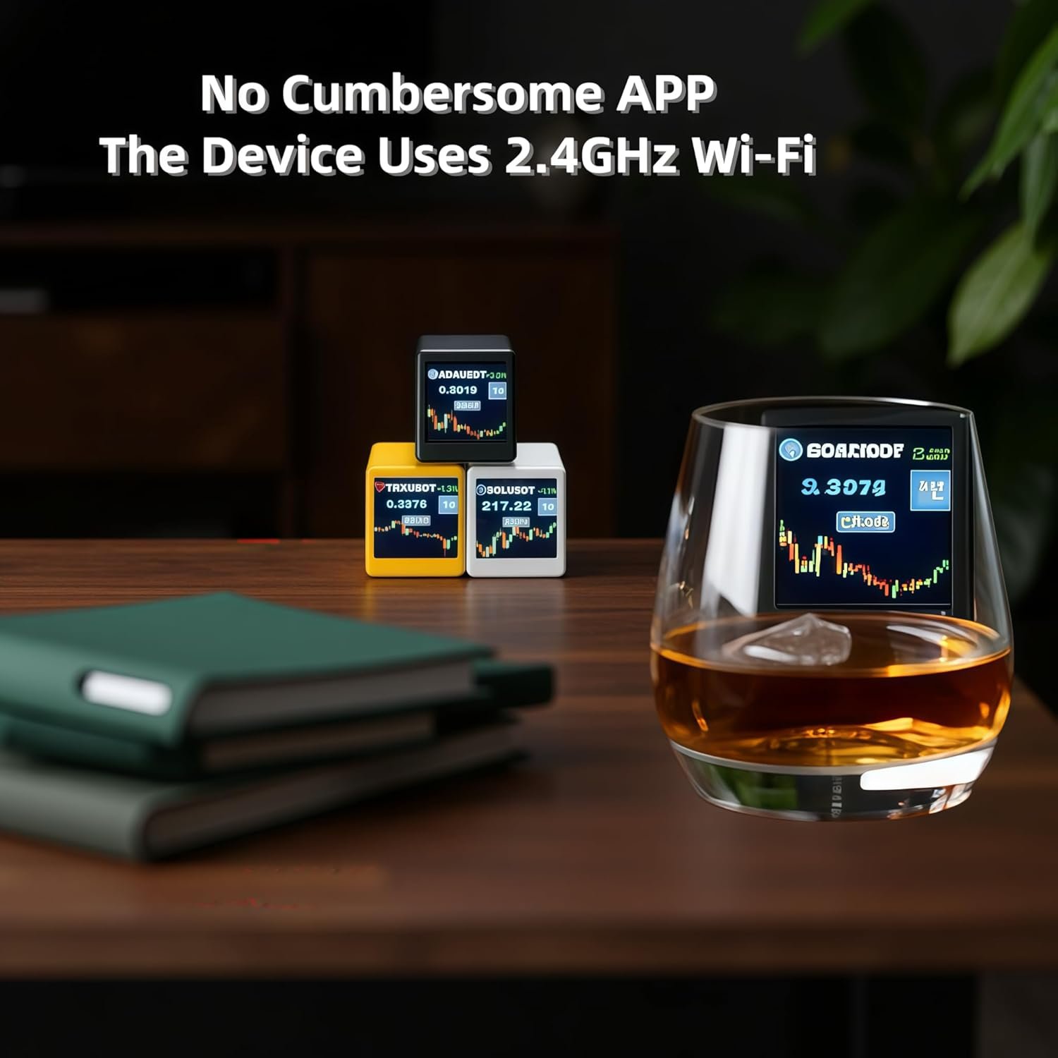 Bitcoin Stock Ticker, Digital Clock with Weather, Temperature, and Humidity Display. A Creative Gift for Husband, Boyfriend, or Women - Image 5