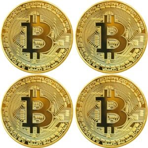 4 Pcs/Set Bitcoin Commemorative Collector Coin, Gold Plated Novelty Coins, Cryptocurrency Collectible Gift, Coin Thickness 3MM 4 Pcs/Set Bitcoin Commemorative Collector Coin, Gold Plated Novelty Coins, Cryptocurrency Collectible Gift, Coin Thickness 3MM