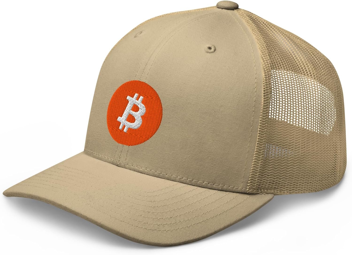 Bitcoin Hat - Crypto - Symbolize Your Allegiance - Trucker Cap - Gifts for him One Size, Khaki, Khaki, One Size - Image 5