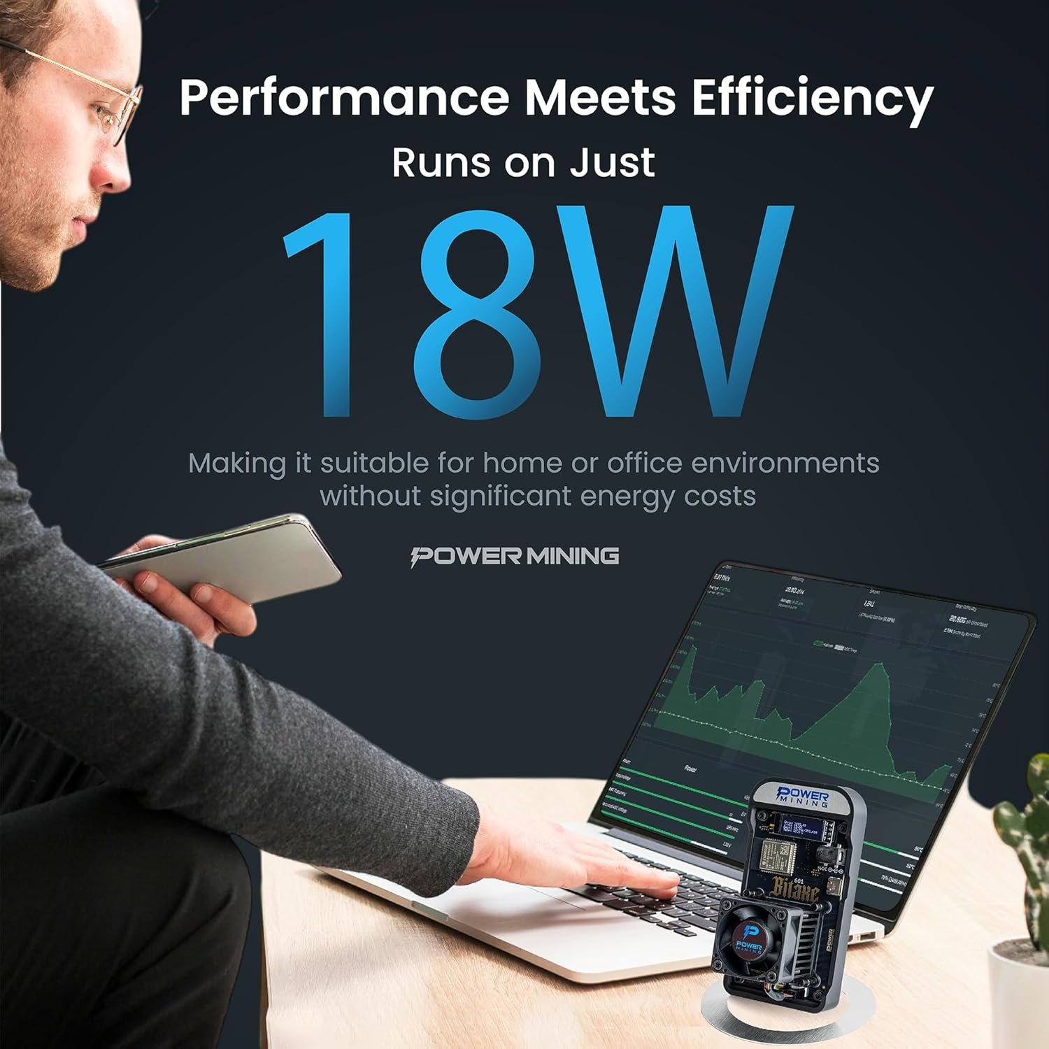 Bitaxe Gamma 601 ASIC Bitcoin Miner | 1.1 TH/s @ 18W | BM1370 Chip (Antminer S21 Pro) | Wi-Fi | USB-C | AxeOS | Open Source | Made in Europe | Incl. Power Supply & Stand - Image 4