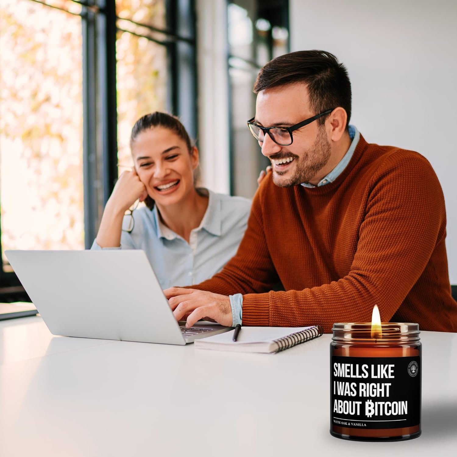 Bitcoin Candle Smells Like I was Right About Bitcoin, 100% Soy Wax Candle, Bitcoin Merch, Crypto Gift Scented Candle, Funny Gift for Trader, Handmade in The USA - Image 3