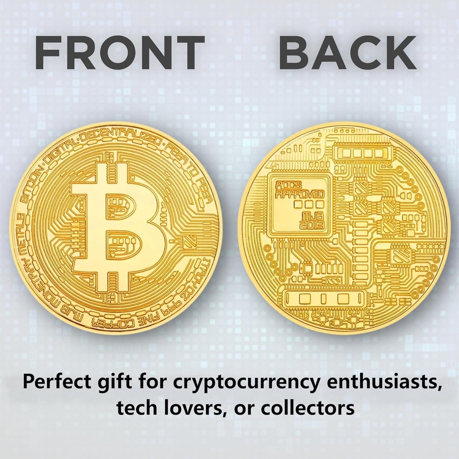 4 Pcs/Set Bitcoin Commemorative Collector Coin, Gold Plated Novelty Coins, Cryptocurrency Collectible Gift, Coin Thickness 3MM - Image 2