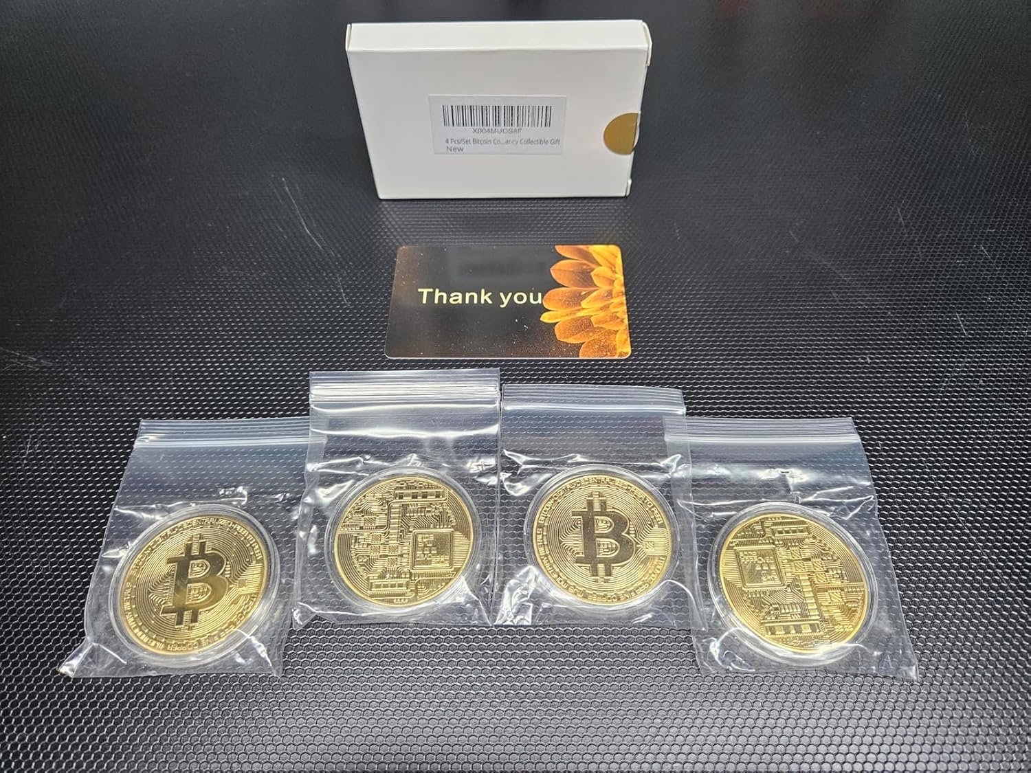4 Pcs/Set Bitcoin Commemorative Collector Coin, Gold Plated Novelty Coins, Cryptocurrency Collectible Gift, Coin Thickness 3MM - Image 5