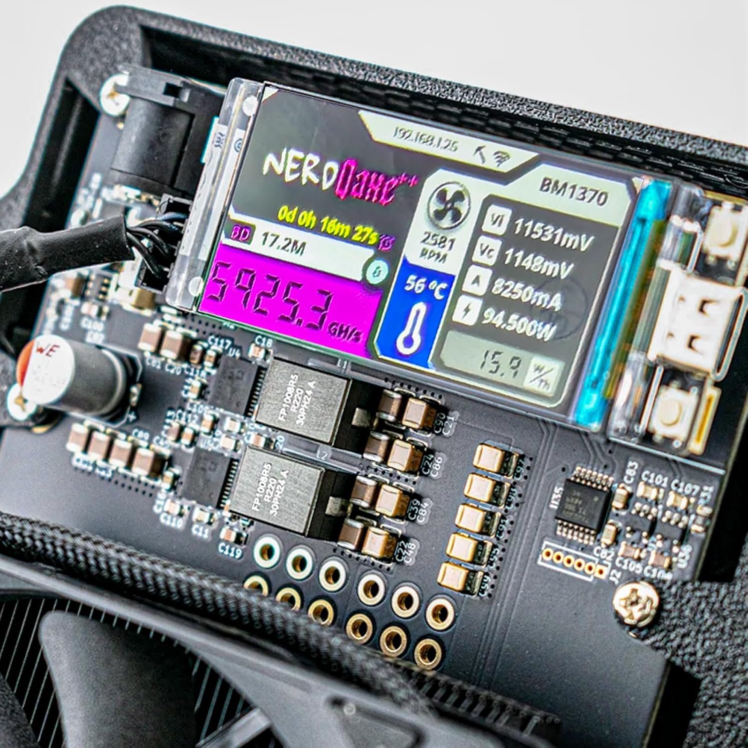 Bitcoins Miner 4.8TH/s NerdQaxe++ 4X BM1370 ASIC 2.4G WiFi 20W/TH BTC Lottery Crypto Miner with S21 Pro Asic Bitcoins Mining Machine Micro Silent Home Use - Image 5