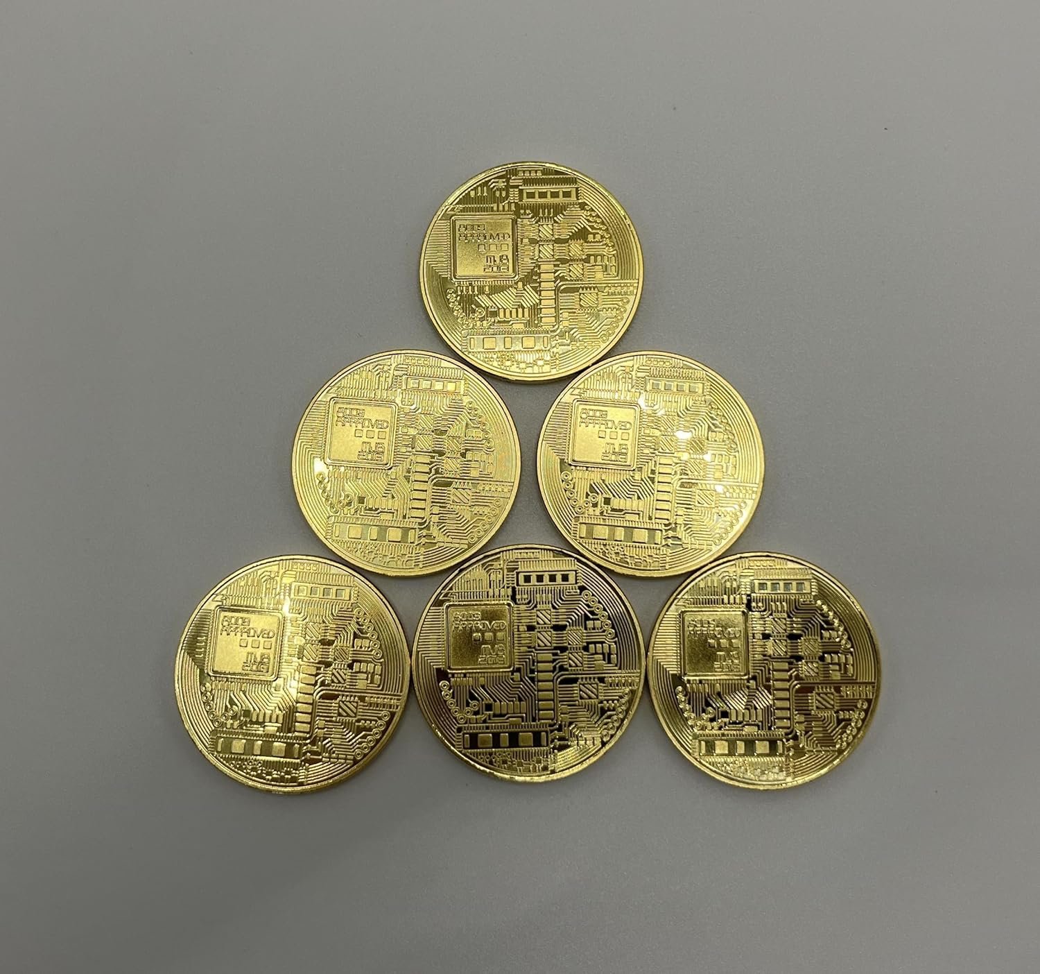 6PCS Gold Plated Bitcoin Coins - 40mm Diameter, 3mm Thickness Commemorative Physical BTC Cryptocurrency Collectible with Clear Protective Case, for Blockchain Enthusiasts - Image 9