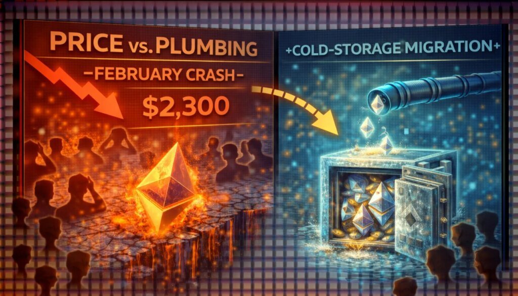 Price vs. Plumbing: Why Ethereum’s February Crash Collided With A Record Surge In Cold-Storage Migration