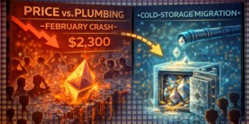 Price vs. Plumbing: Why Ethereum’s February Crash Collided With A Record Surge In Cold-Storage Migration